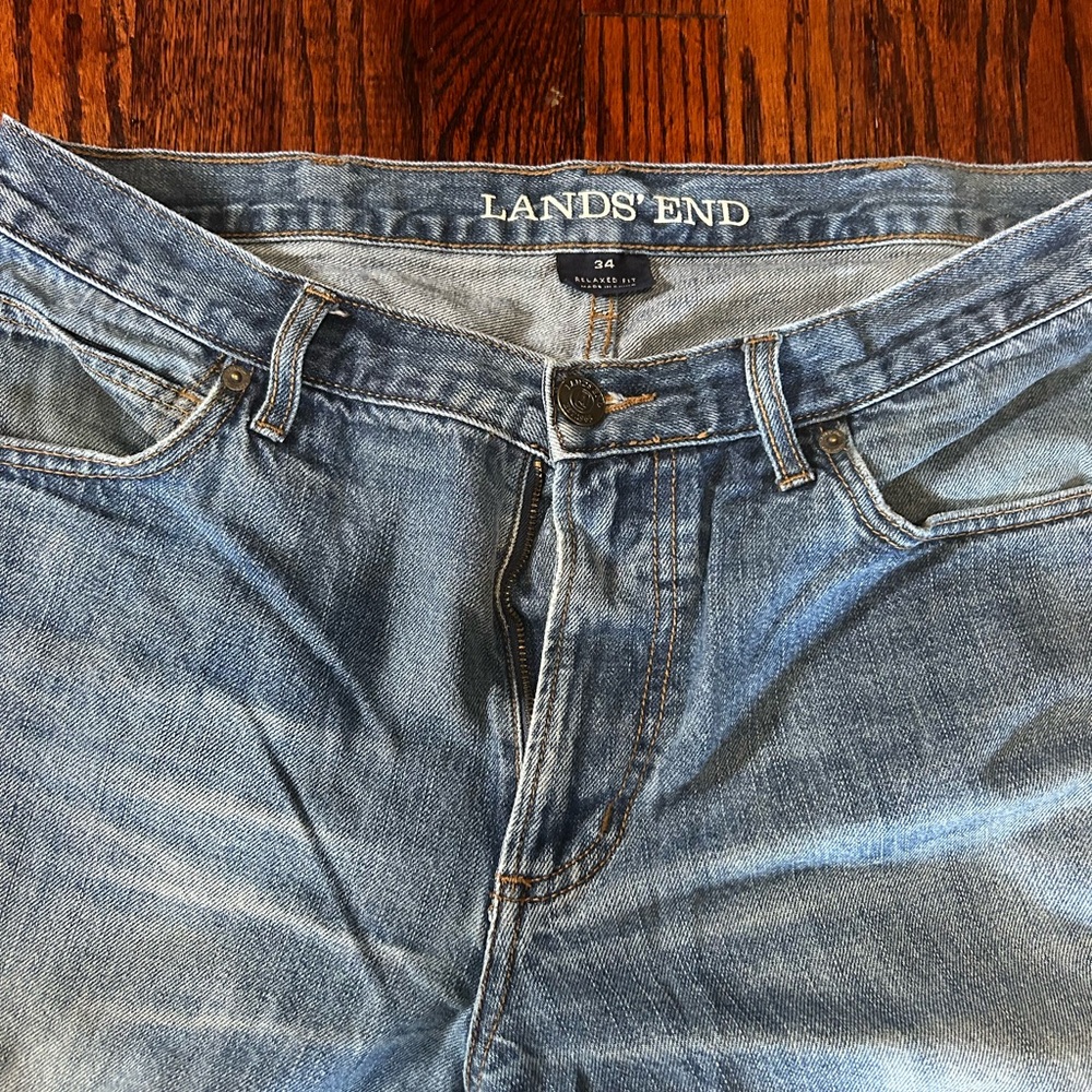 Lands' End Light Blue Denim Mens Jeans